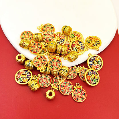 ZenHima Hand-painted Six-Word Mantra Bead Pendant – DIY Thangka Bracelet - ZENHIMA