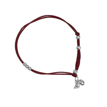999 Fine Silver Lucky Gourd Red String Bracelet