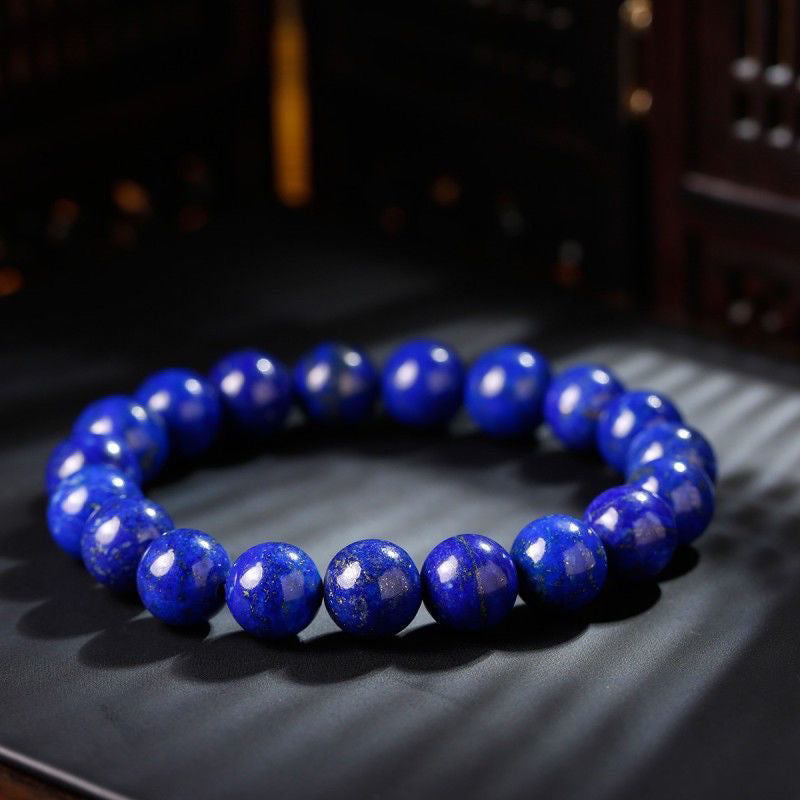 Armband aus natürlichem Lapislazuli und Kristallarmband 