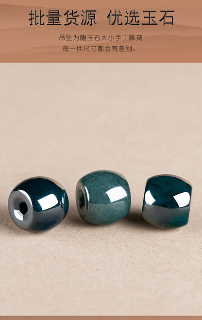 ZenHima Natural Deep Blue Jadeite Lu Lu Tong Pendant - ZENHIMA