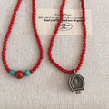 ZenHima Himalayan Red Coral Gau Box Pendant Necklace – Handmade Spiritual Jewelry for Women - ZENHIMA
