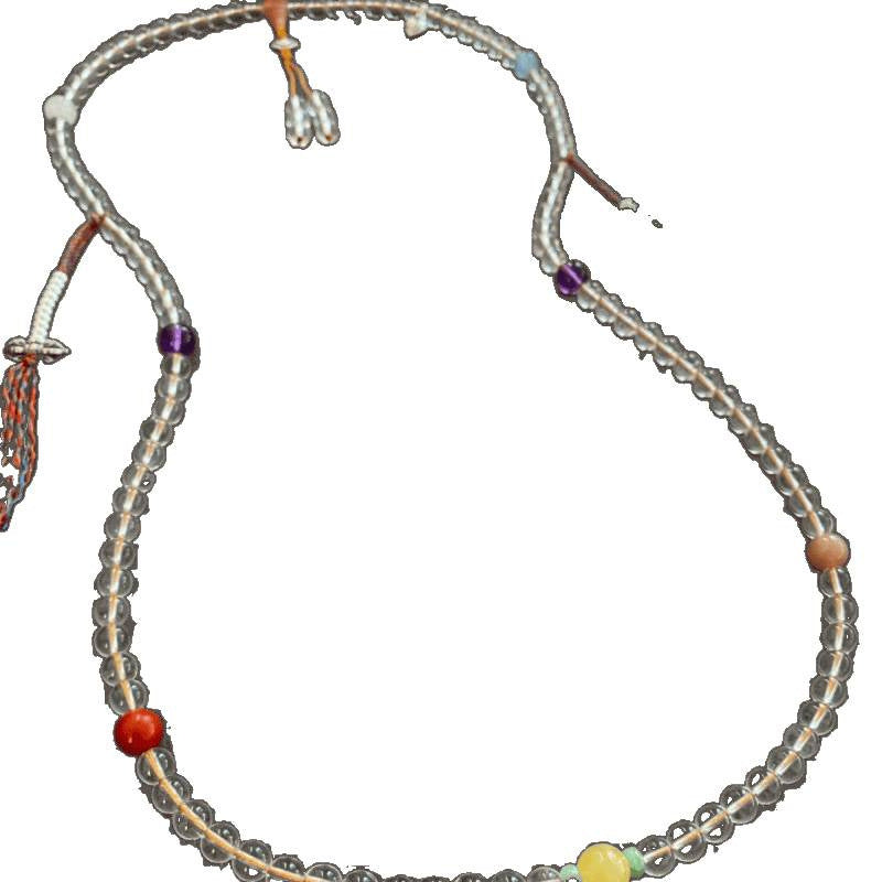 ZenHima Natural White Crystal 108 Bead Mala Bracelet - ZENHIMA