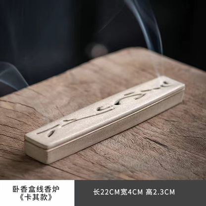 ZenHima Ceramic Horizontal Incense Burner for Sandalwood & Agarwood - ZENHIMA