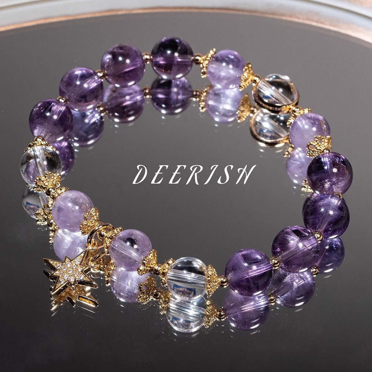 ZenHima Natural Amethyst Nine Purple Fire Bracelet - ZENHIMA