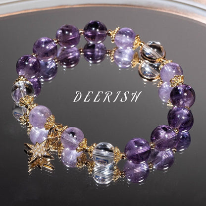 ZenHima Natural Amethyst Nine Purple Fire Bracelet - ZENHIMA