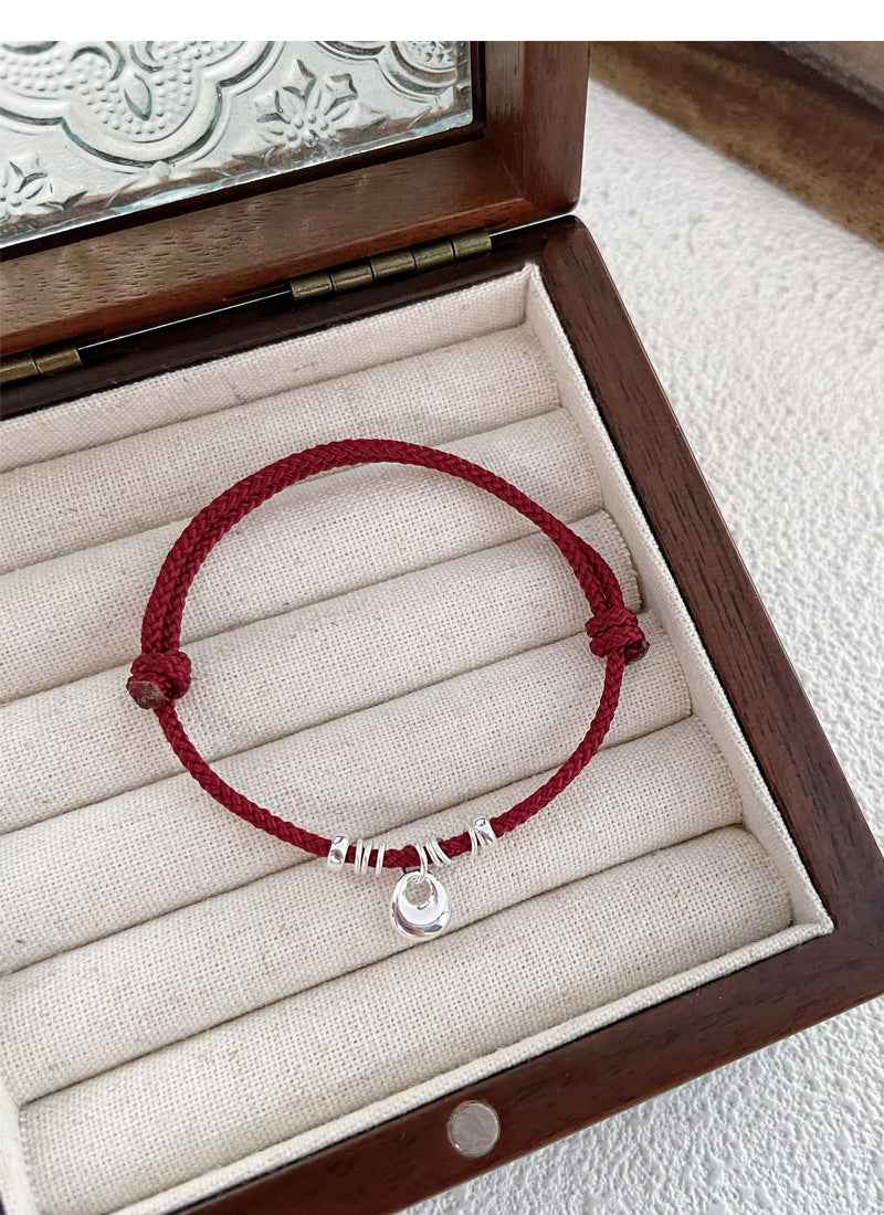 ZenHima Harmony Bead 925 Sterling Silver Red String Bracelet - Women's Bracelet