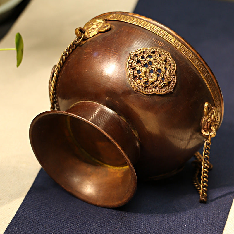 ZenHima Nepal Copper Handcrafted Tibetan Incense Burner - ZENHIMA