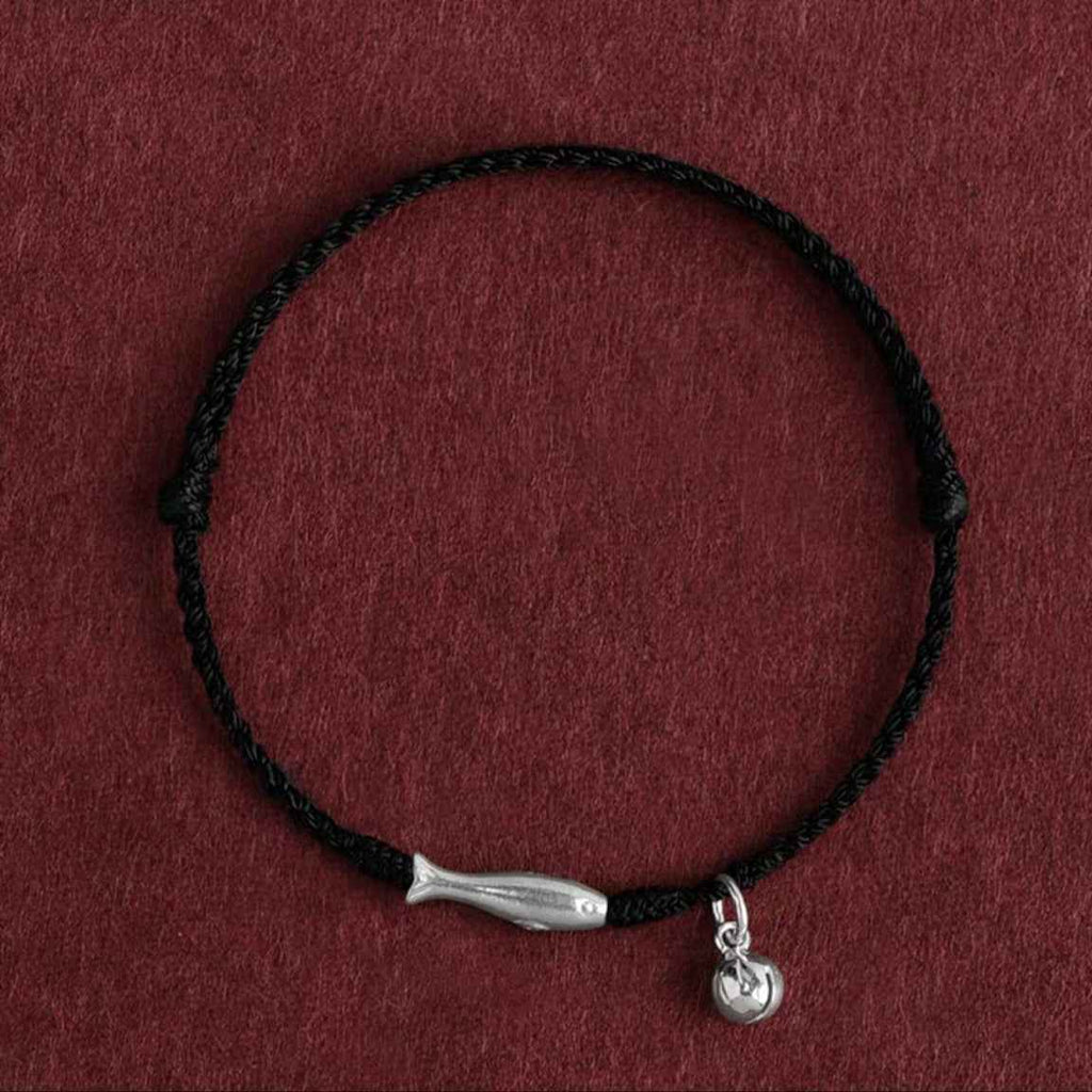 999 Fine Silver Lucky Koi Red String Bracelet & Anklet