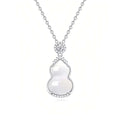 ZenHima S925 Silver Icy Chalcedony Gourd Pendant Necklace - ZENHIMA