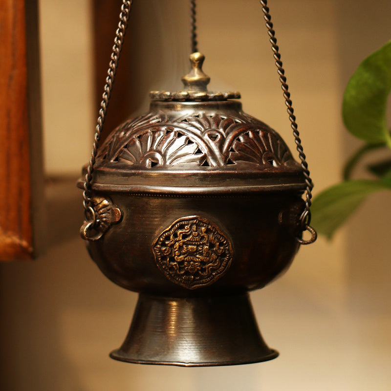 ZenHima Nepal Copper Handcrafted Tibetan Incense Burner - ZENHIMA