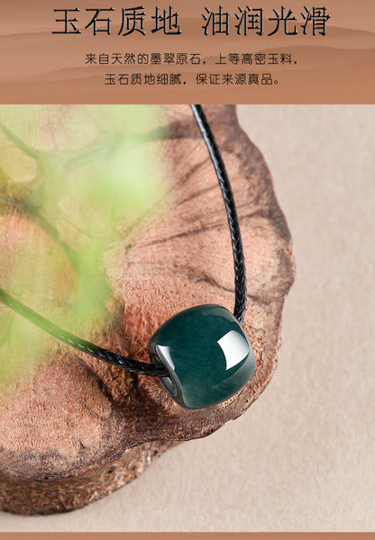 ZenHima Natural Deep Blue Jadeite Lu Lu Tong Pendant - ZENHIMA