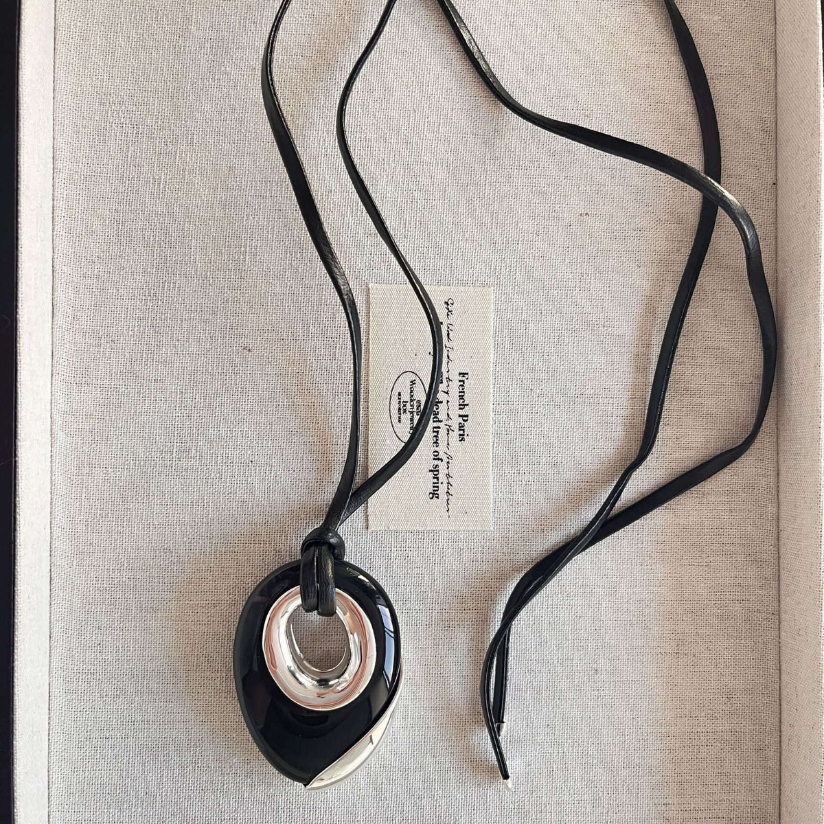 ZenHima Tibetan Black Obsidian Geometric Pendant Necklace – Spiritual Long Mala for Women - ZENHIMA