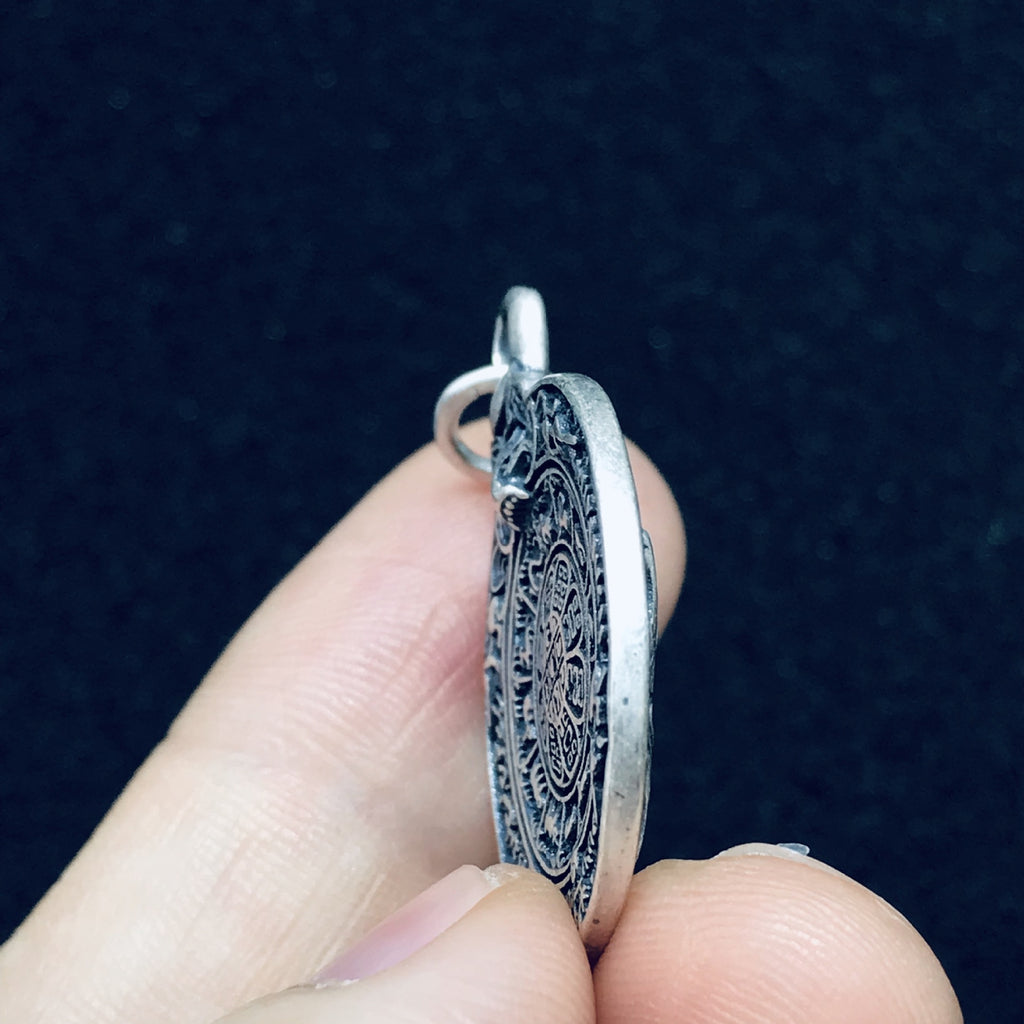 S925 Sterling Silver Jiugong Bagua Pendant – Zodiac Silver Talisman - ZENHIMA