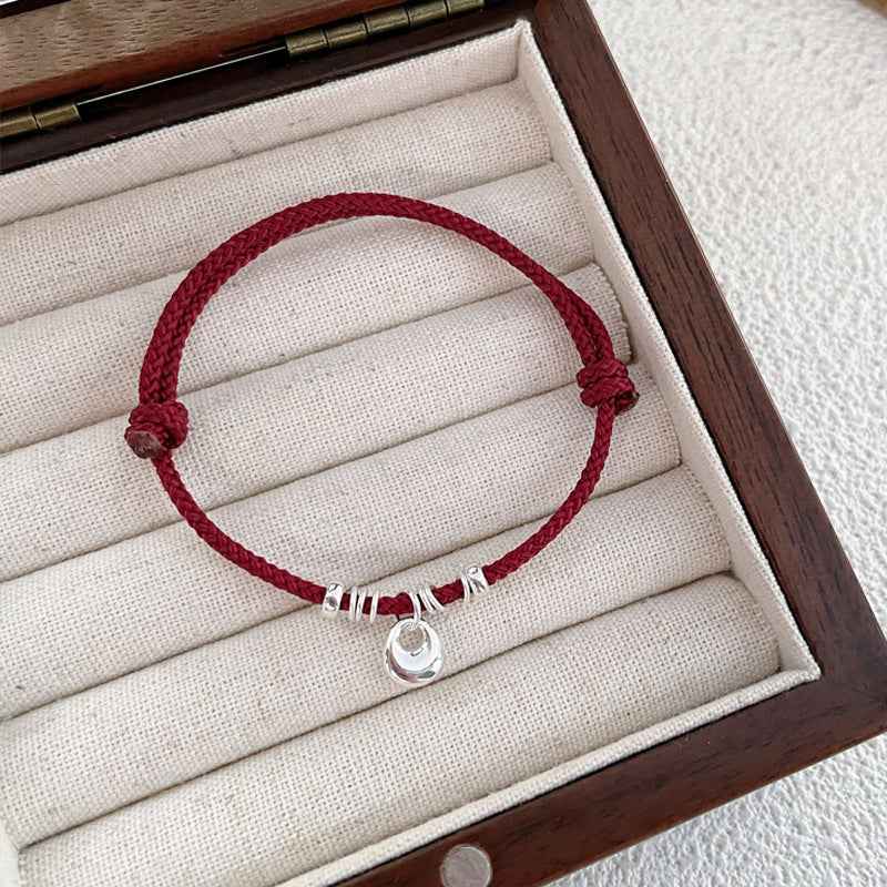 ZenHima Harmony Bead 925 Sterling Silver Red String Bracelet - Women's Bracelet