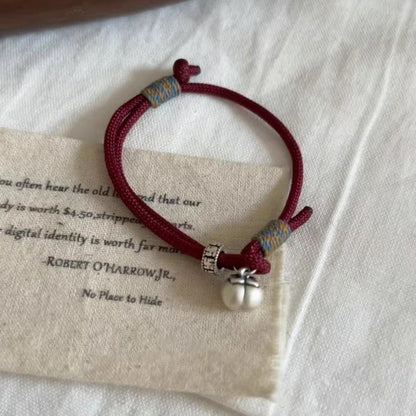 Adjustable 999 Sterling Silver Persimmon Blessing Red String Bracelet – Auspicious for Your Zodiac Year