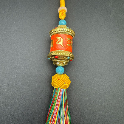 ZenHima Om Mani Padme Hum Bearing Prayer Wheel Pendant - ZENHIMA