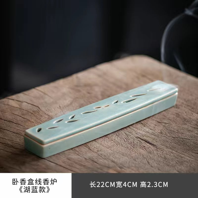 ZenHima Ceramic Horizontal Incense Burner for Sandalwood & Agarwood - ZENHIMA