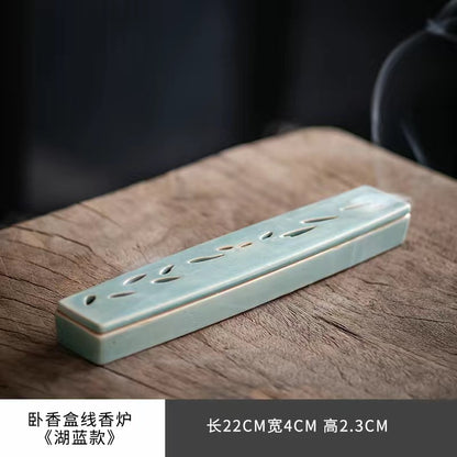 ZenHima Ceramic Horizontal Incense Burner for Sandalwood & Agarwood - ZENHIMA