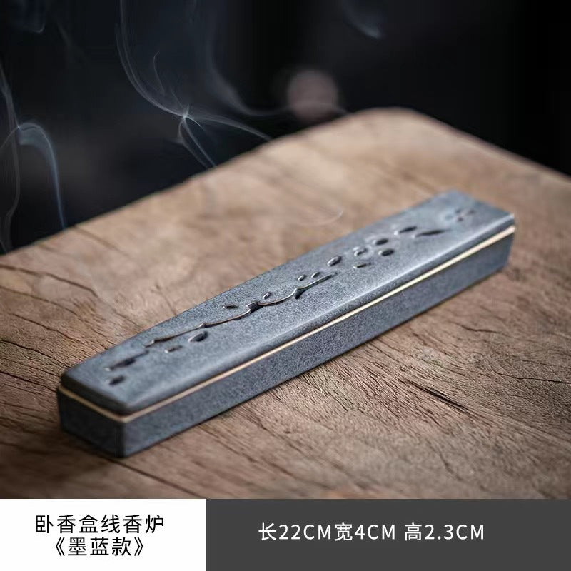 ZenHima Ceramic Horizontal Incense Burner for Sandalwood & Agarwood - ZENHIMA