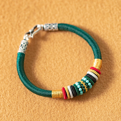 Handwoven Tibetan Nine-Strand Kashyapa Vajra Knot Red String Bracelet