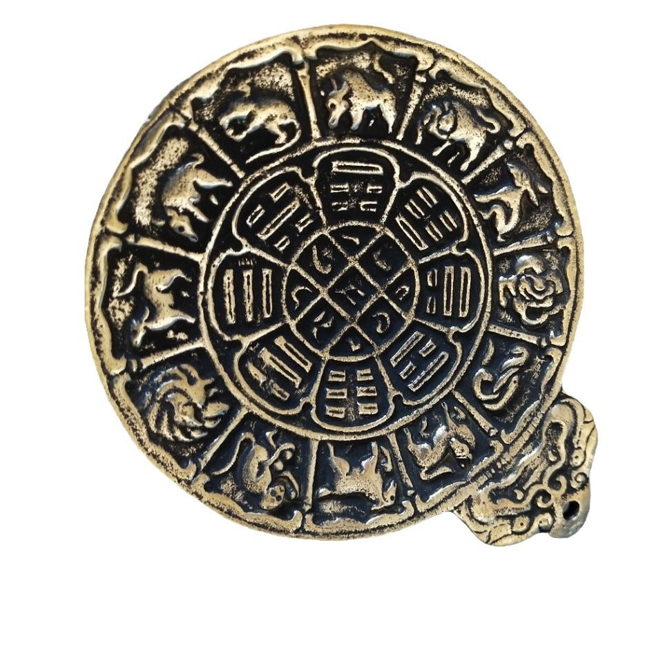 Large Tibetan Nine-Palace Bagua Zodiac Buddha Talisman – Spiritual Decorative Hanging Ornament