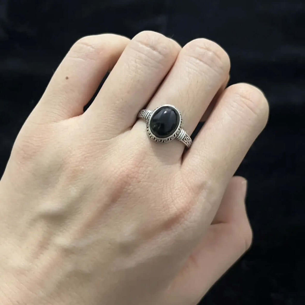 ZenHima Tibetan 925 Sterling Silver Adjustable Ring with Turquoise and Red Agate - ZENHIMA