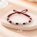 999 Fine Silver Bamboo Knot Bracelet for Luck & Success