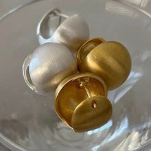 Minimalist Lapis Lazuli Double Bead Earrings