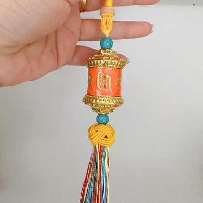 ZenHima Om Mani Padme Hum Bearing Prayer Wheel Pendant - ZENHIMA