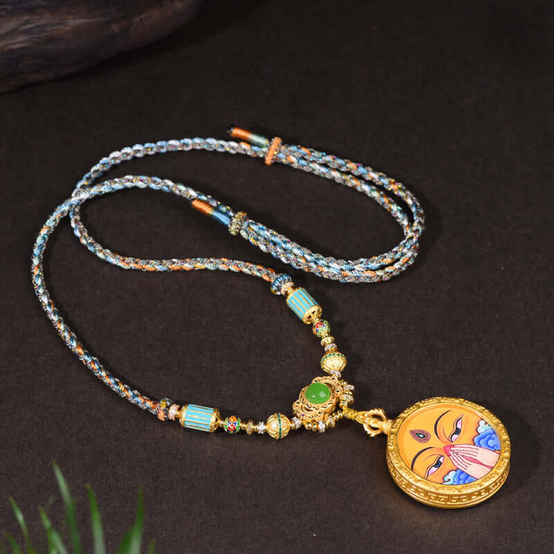 Zenhima Zakiram Thangka Necklace Hand-woven Pendant - ZENHIMA