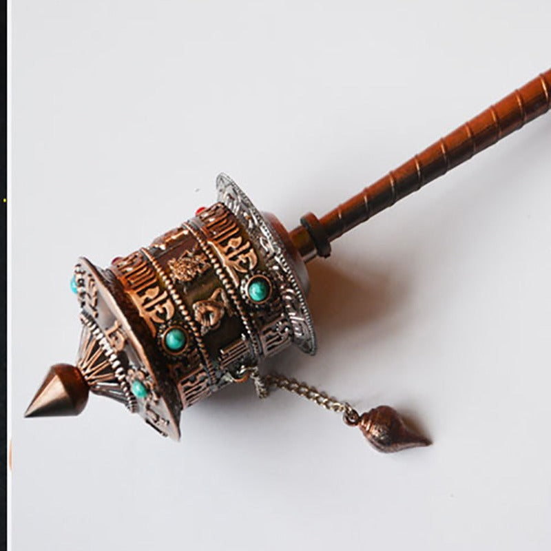 Six-Word Mantra Hand-Cranked Tibetan Portable Prayer Wheel