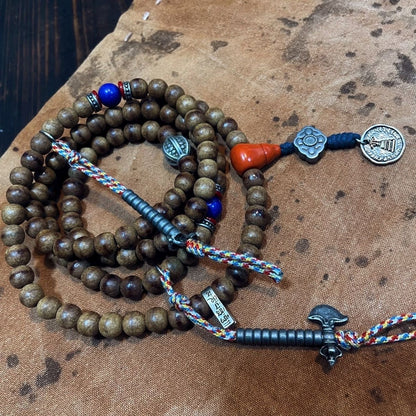 [ZenHima] The Great Prajna Temple 8mm * 108 Tibetan Buddhist Agarwood Prayer Beads(Meditation Mala) - ZENHIMA