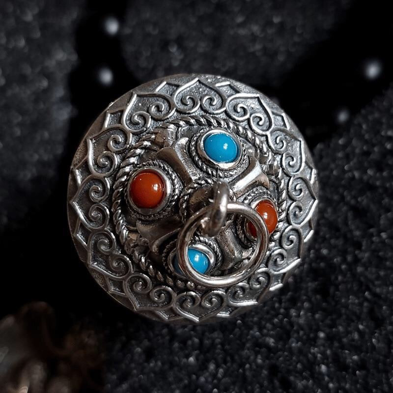 Handmade Tibetan Prayer Wheel Pendant Necklace Prayer Wheel Car Hanging Ornament