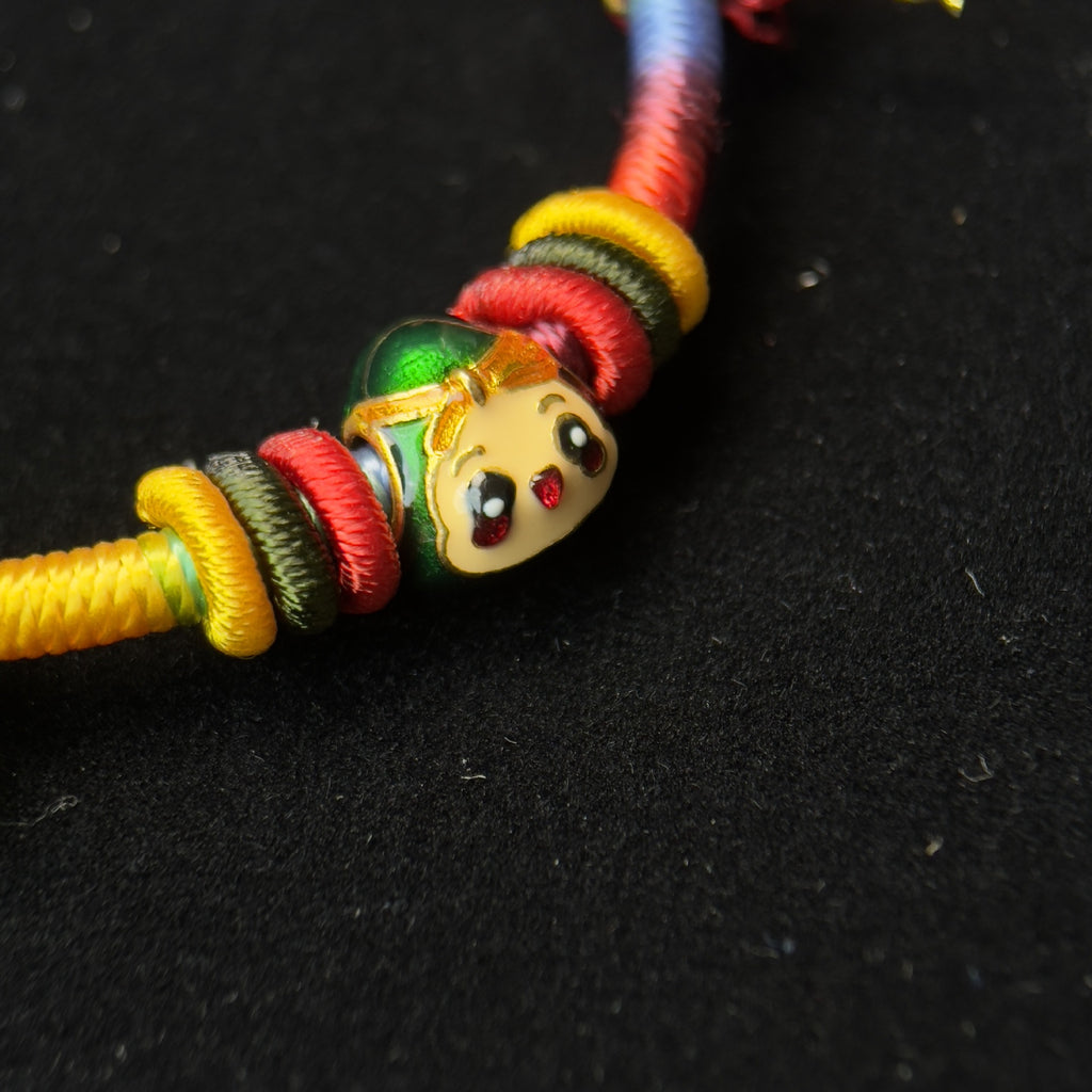 Buntes, handgefertigtes, geflochtenes rotes Seilarmband für Paare, buntes Baby-Fadenarmband
