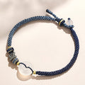 Weißer Achat Friedensschnalle Paar Armband Jade Armband