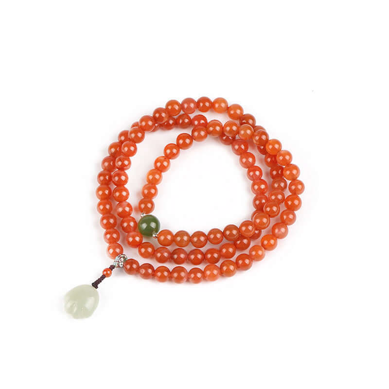 Nanhong Agate 6mm Cherry Red Multi-Layer Bracelet – Women’s 3-Turn Beaded Jewelry - ZENHIMA