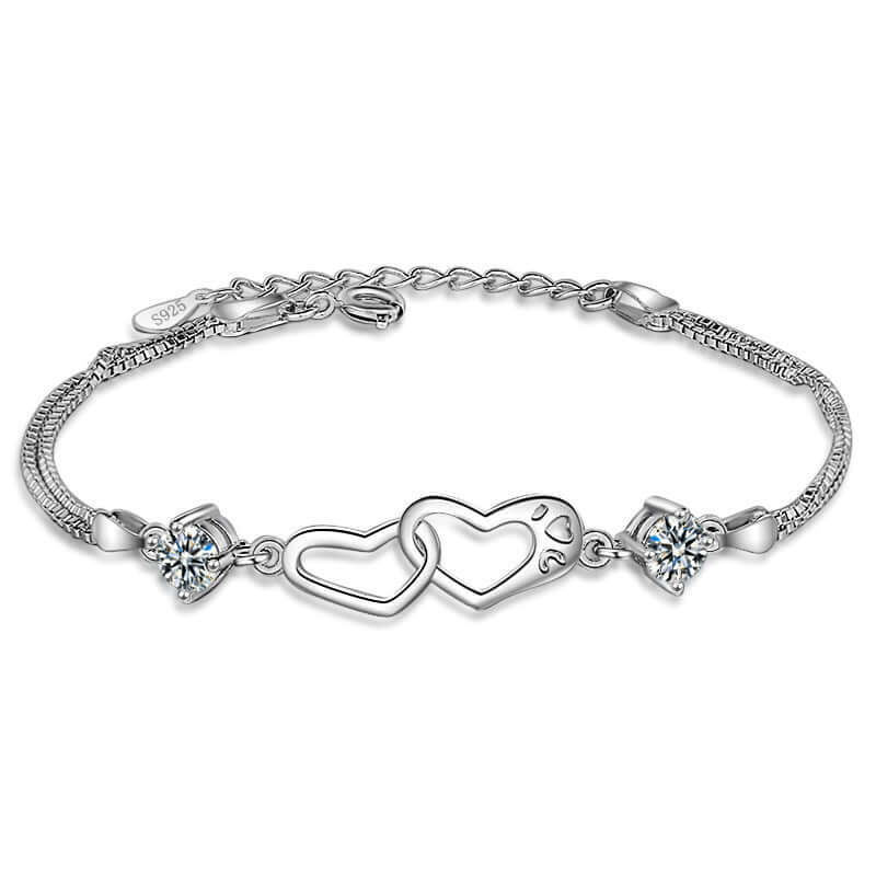 ZenHima Heart Amethyst Sterling Silver Bracelet - ZENHIMA