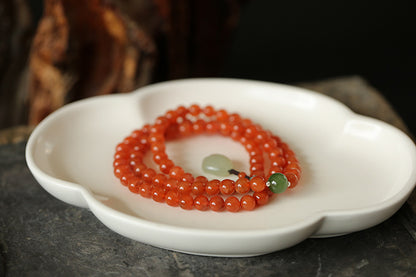 Nanhong Agate 6mm Cherry Red Multi-Layer Bracelet – Women’s 3-Turn Beaded Jewelry - ZENHIMA