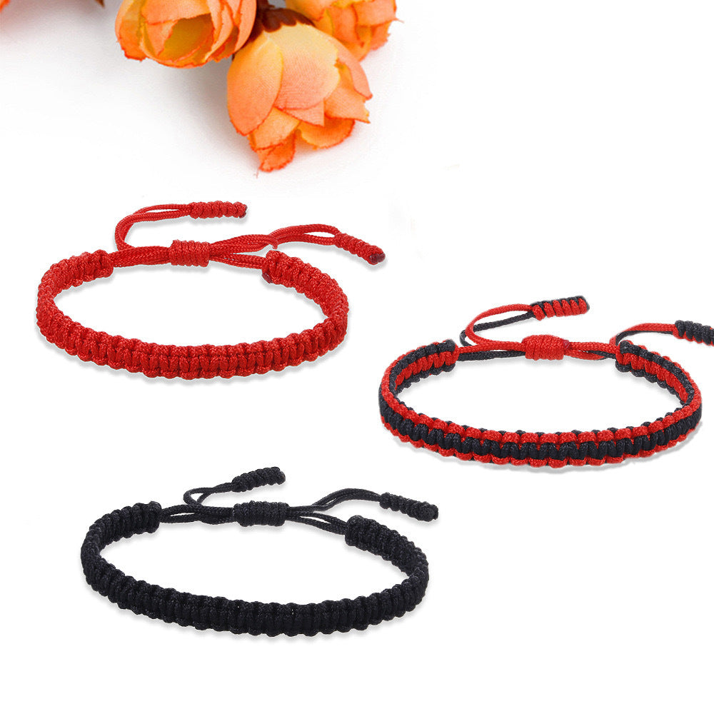 Tibetan Handmade Braided Vajra Knot Multicolor Lucky Bracelet