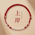 925 Sterling Silver Bamboo Knot Lucky Red String Bracelet & Anklet