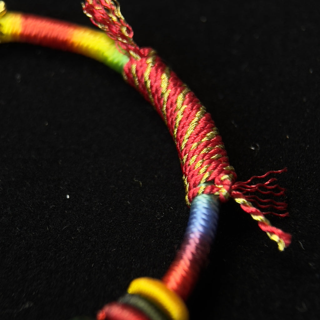 Buntes, handgefertigtes, geflochtenes rotes Seilarmband für Paare, buntes Baby-Fadenarmband