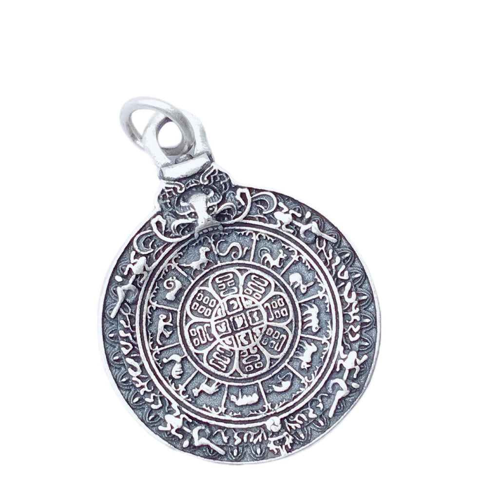S925 Sterling Silver Jiugong Bagua Pendant – Zodiac Silver Talisman - ZENHIMA