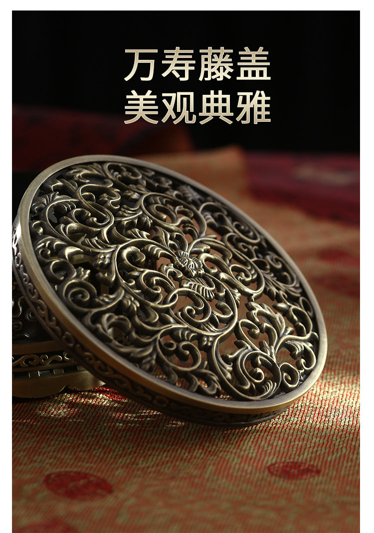 ZenHima Full-Metal Tibetan Incense Burner for Sandalwood & Agarwood - ZENHIMA