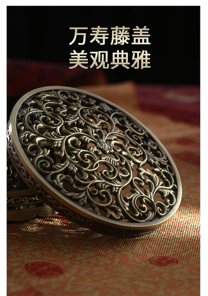 ZenHima Full-Metal Tibetan Incense Burner for Sandalwood & Agarwood - ZENHIMA