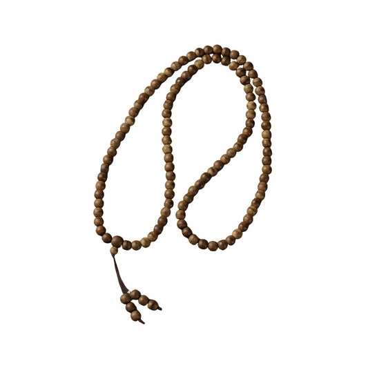 ZenHima Tibetan Agarwood 108 Medicine Buddha Beads Buddhist Mala Necklace - ZENHIMA