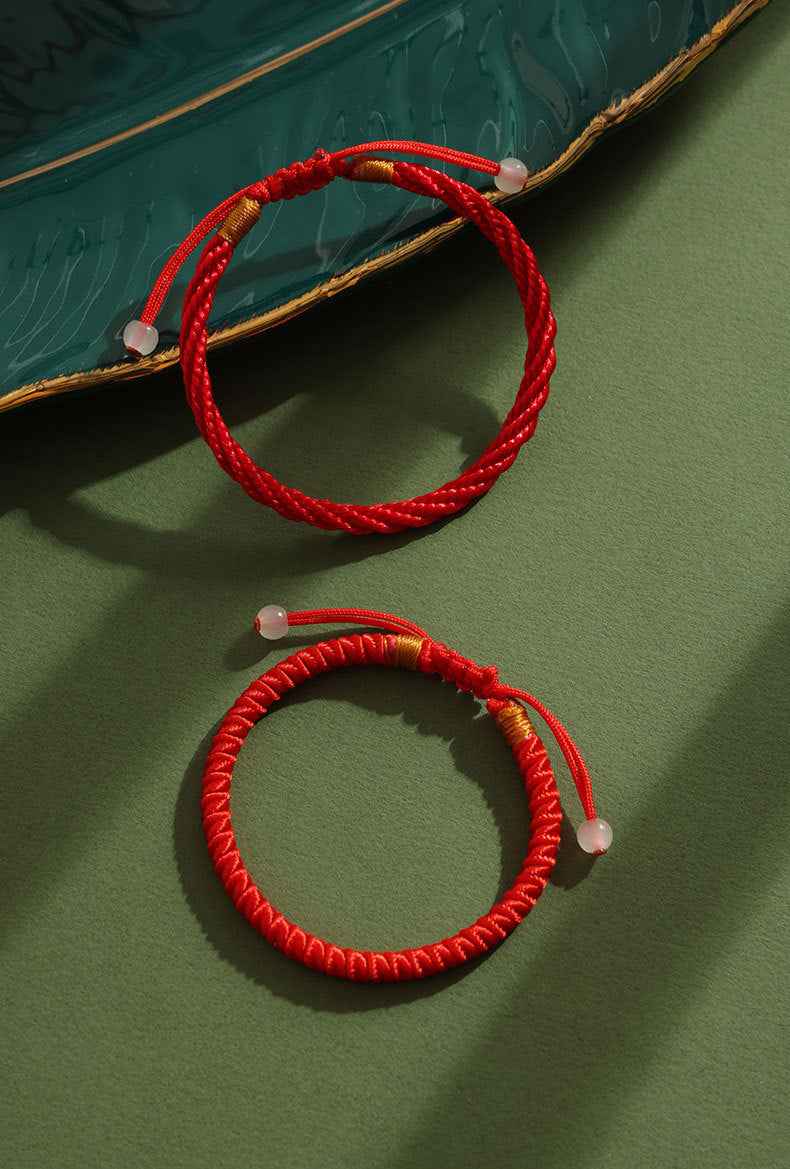ZenHima Minimal Red Rope Bracelet - Couple Luck Blessing Gift