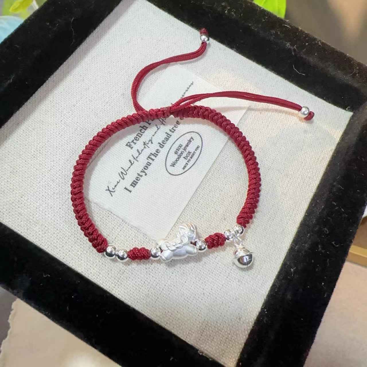 2026 Year of the Horse 999 Fine Silver Fortune Bead Bell Bracelet