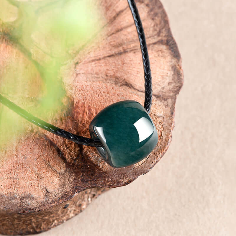 ZenHima Natural Deep Blue Jadeite Lu Lu Tong Pendant - ZENHIMA