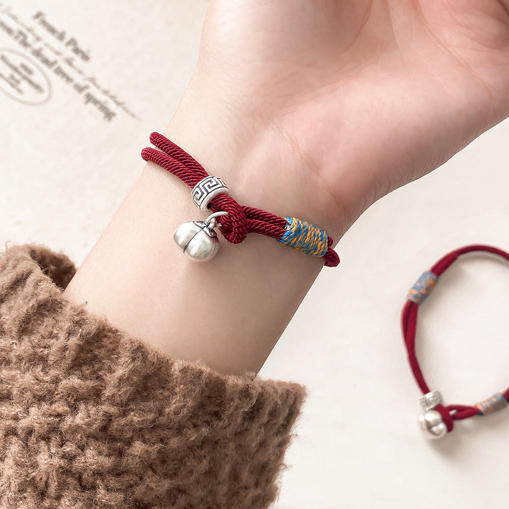 Adjustable 999 Sterling Silver Persimmon Blessing Red String Bracelet – Auspicious for Your Zodiac Year