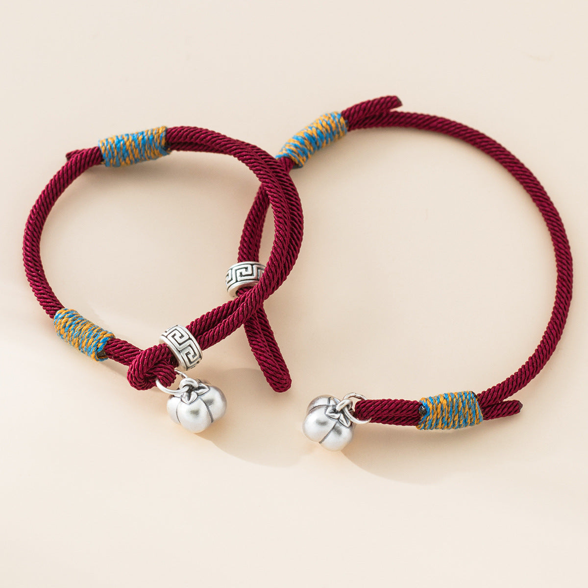 Adjustable 999 Sterling Silver Persimmon Blessing Red String Bracelet – Auspicious for Your Zodiac Year